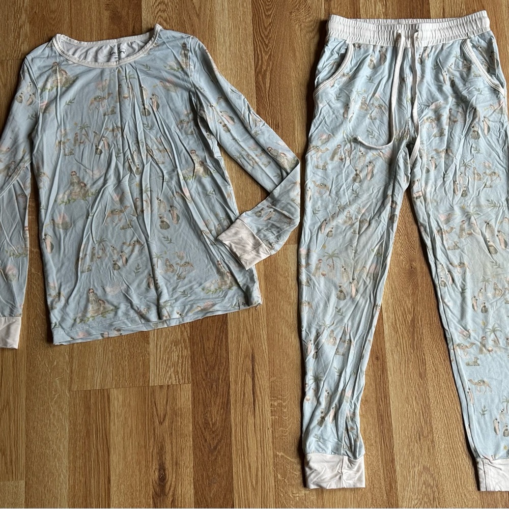 Love and Grow Christmas Nativity Pajamas Unisex Girls Bamboo size 10 - Picture 2 of 5